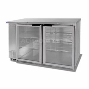 Beverage Air BB58G-1-S-LED 23.8 CuFt Two-Section S/S Backbar Glass Door Cooler w/ LED