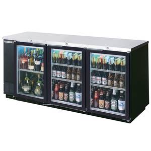 Beverage Air BB72HC-1-G-B-27 72in Glass Door Back-Bar Refrigerator w/ Black Exterior