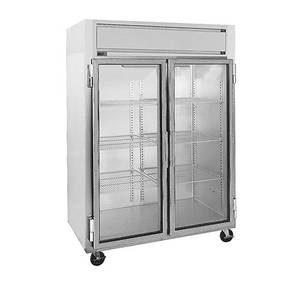 Randell 2021E 46 CuFt Reach-In Double Glass Door Refrigerator All S/S