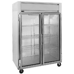 Randell 2021FE 46 CuFt Reach-In Double Glass Door Freezer All S/S