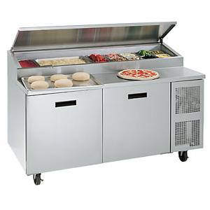 Randell 8268N-290-PCB 68in Wide Two Door Pizza Prep Table w/ Cutting Board