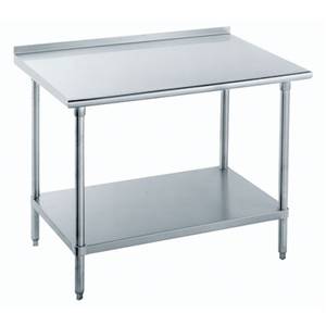 Advance Tabco FLAG-300-X 30"x30" Work Table S/s 1.5" Riser 16 Gauge Galvanized Shelf