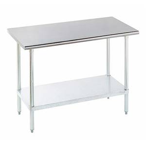 Advance Tabco SLAG-246-X 72" x 24" All Stainless Work Table 16 Gauge with Undershelf