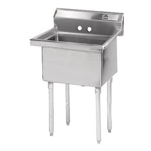 Advance Tabco FC-1-1824-X 1 Compartment Sink Stainless 18" x 24" x 14" Bowl 16 Gauge