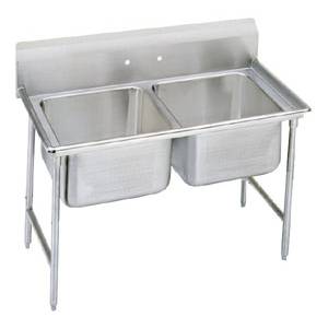 Advance Tabco 9-2-36 2 Compartment Sink 18 Gauge 16" x 20" x 12" Bowls Stainless