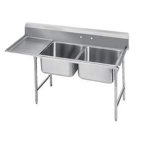 Advance Tabco 9-2-36-18* 2 Compartment Sink 18 Gauge 16"x20" Bowl S/s 18" Drainboard