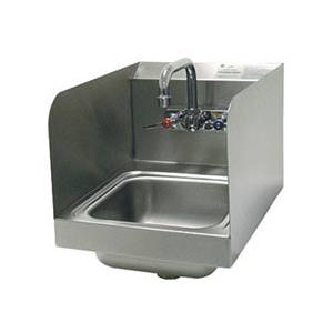Advance Tabco 7-PS-56 Wall Mount Hand Sink 9"x9"x5" Bowl w/ Side Splashes & Faucet