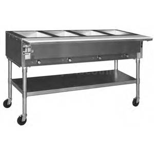 Eagle Group SPDHT2 Dual Well Mobile Electric Hot Food Table w/ S/S Shelf & Legs