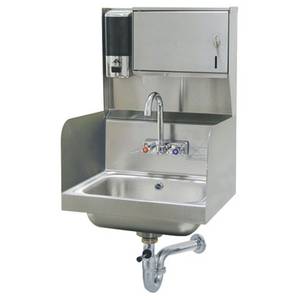 Advance Tabco 7-PS-87 Soap & Towel Hand Sink 14"x10" Bowl Side Splashes & Faucet