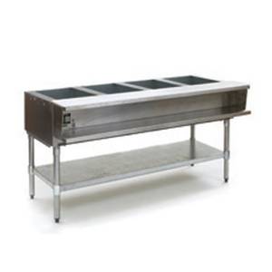 Eagle Group AWTP4 4-Well Gas Steam Table w/ Galvanized Shelf & Safe Pilot
