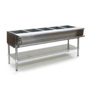 Eagle Group AWTP5 5-Well Gas Steam Table w/ Galvanized Shelf & Safe Pilot