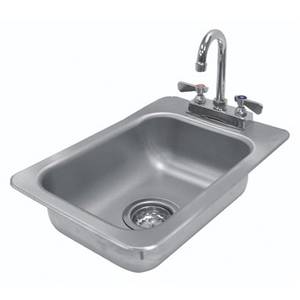 Advance Tabco DI-1-5-X Drop-In Sink 10"x14"x5" Bowl 3.5" Gooseneck Faucet NO LEAD