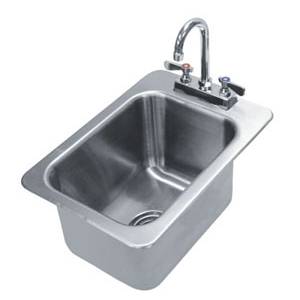 Advance Tabco DI-1-10-1X Drop-In Sink 10"x14"x10" Bowl w/ 3.5" Gooseneck Faucet