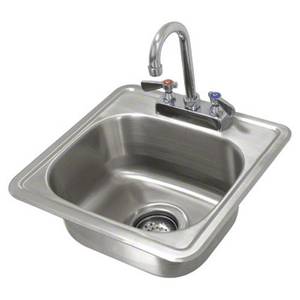 Advance Tabco DI-1-1515-X Drop-In Sink 12.25"x10.25"x5.5" Bowl 3.5" Gooseneck Faucet