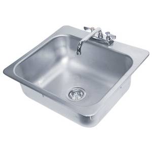 Advance Tabco DI-1-25-1X Drop-In Hand Sink 9"x9"x5" Bowl w/ 3.5" Gooseneck Faucet