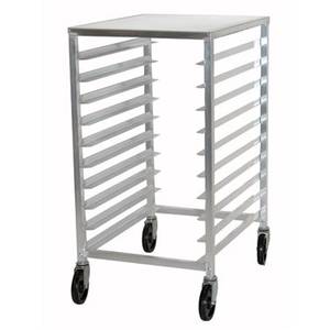 Advance Tabco PR10-3WT Mobile Half Size Pan Rack Aluminum Worktop 3" Shelf Spacing