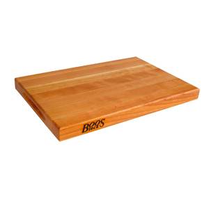John Boos CHY-R01 18"x12"x1.5" Cherry Wood Cutting Board Reversible Hand Grips
