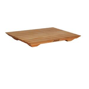 John Boos FB201501 20" x 15" Maple Fusion Cutting Board 1" Thick w/ Wooden Feet