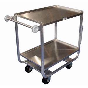 Winholt UC-2-2133SS 21" x 33" Two Shelf All Welded Stainless Steel Utility Cart