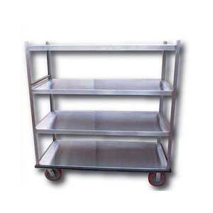 Winholt BNQT-4S/S Four Shelf Stainless Steel Queen Mary Style Banquet Cart