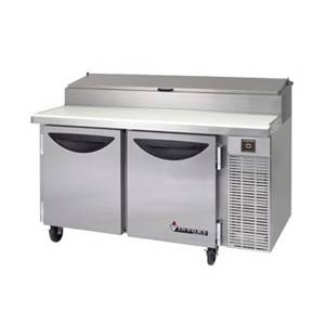 Victory Refrigeration VPT-65 65" Stainless Refrigerated Pizza Prep Table Cooler w/ 2 Door