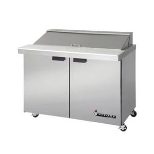 Victory Refrigeration UR-48-8 48" Value Line Refrigerated Sandwich Prep Table w/ 8 Pan Cap