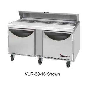 Victory Refrigeration VUR-60-8 60" Value Line Refrigerated Sandwich Prep Table w/ 8 Pan Cap