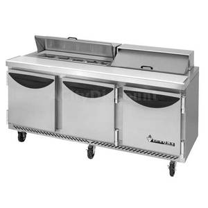 Victory Refrigeration VUR-72-18 72" Value Line Refrigerated Sandwich Prep Table w/ 18 Pans