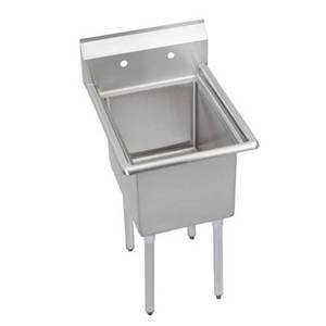 Elkay Foodservice S1C24X24-0X 1 Compartment Sink 24" x 24" x 14" Bowl 18/300 Stainless
