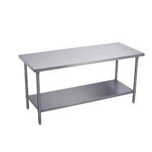 Elkay Foodservice EWT24S24-STG-4X 24"x24" Work Table 18/300 Stainless w/ Galvanized Shelf