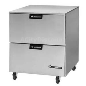 Victory Refrigeration UFD-27-SST 27" Value Line Undercounter Freezer w/ 3" Casters & Drawers