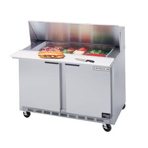 Beverage Air SPE36HC-12M 36" Cutting Top Refrigerated Sandwich Prep Table w/ 12 Pans