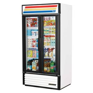 True GDM-35-HC~TSL01 35 Cu.Ft. Glass Swing Door Merchandising Refrigerator