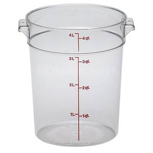 Cambro RFSCW4 12 ea - CamWear Round 4 Qt Clear Food Container w/ Handles