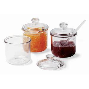 Cambro CJ80CW135 24 ea. - CamWear 8 oz. Polycarbonate Condiment Jar & Lid