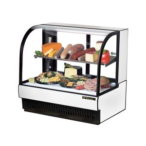 True TCGR-50-CD 51" Wide Curved Glass Refrigerated Deli Case