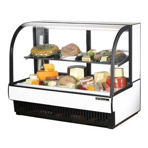 True TCGR-59-CD 60" Wide Curved Glass Refrigerated Deli Case