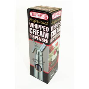 ChefMaster 90063 NSF Stainless Steel Whipped Cream Dispenser - 1 L / 2 Pint