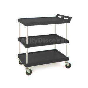 Metro BC1627-34BL BC Cart 3 shelf - Black