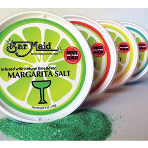 Bar Maid CR-102 Qty of (12) Lime Infused Colored Margarita Salt or Sugar
