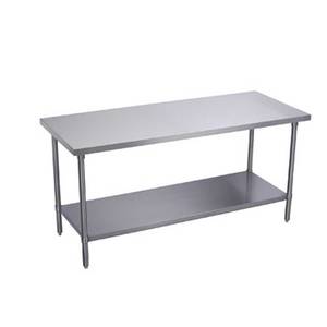 Elkay Foodservice WT24S72-STGX 72" x 24" Work Table 16/300 S/s with Galvanized Undershelf