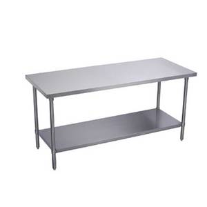 Elkay Foodservice WT30S72-STGX 72" x 30" Work Table 16/300 S/s with Galvanized Undershelf