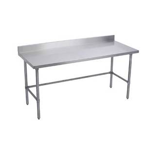 Elkay Foodservice WT24S30-BGX 30"x24" S/s Work Table 16/300 4" Backsplash Galvanized Shelf