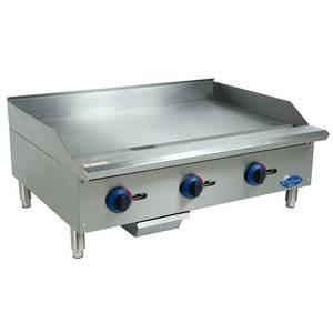 Globe C36GG 36" Chefmate Counter-top Gas Griddle - Manual Controls