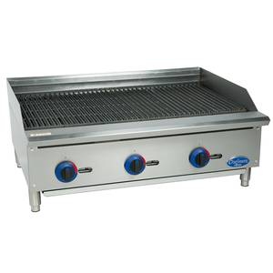 Globe C36CB-SR 36" Chefmate Counter-top Gas Charbroiler - Natural Gas