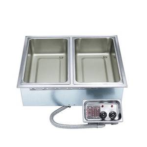 APW Wyott HFW-6 6 Well Drop-In Hot Food Unit Top Mount 208/240v - No Drain