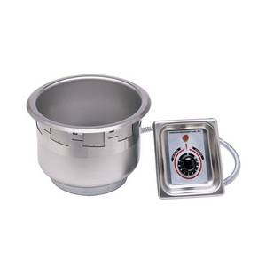 APW Wyott SM-50-4 UL 4 Quart Round Drop-In Soup Warmer w/ EZ Lock UL - No Drain