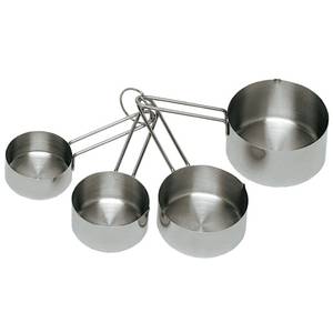 Update International MEA-CUP Heavy Duty Stainless Steel Measuring Cup 4 Piece Set