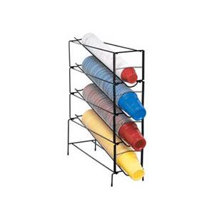 Dispense-Rite WR-CT-4 4 Section Vertical Wire Rack Cup Dispenser One Size Fits All