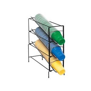Dispense-Rite WR-CT-3 3 Section Wire Rack Cup Dispenser One Size Fits All